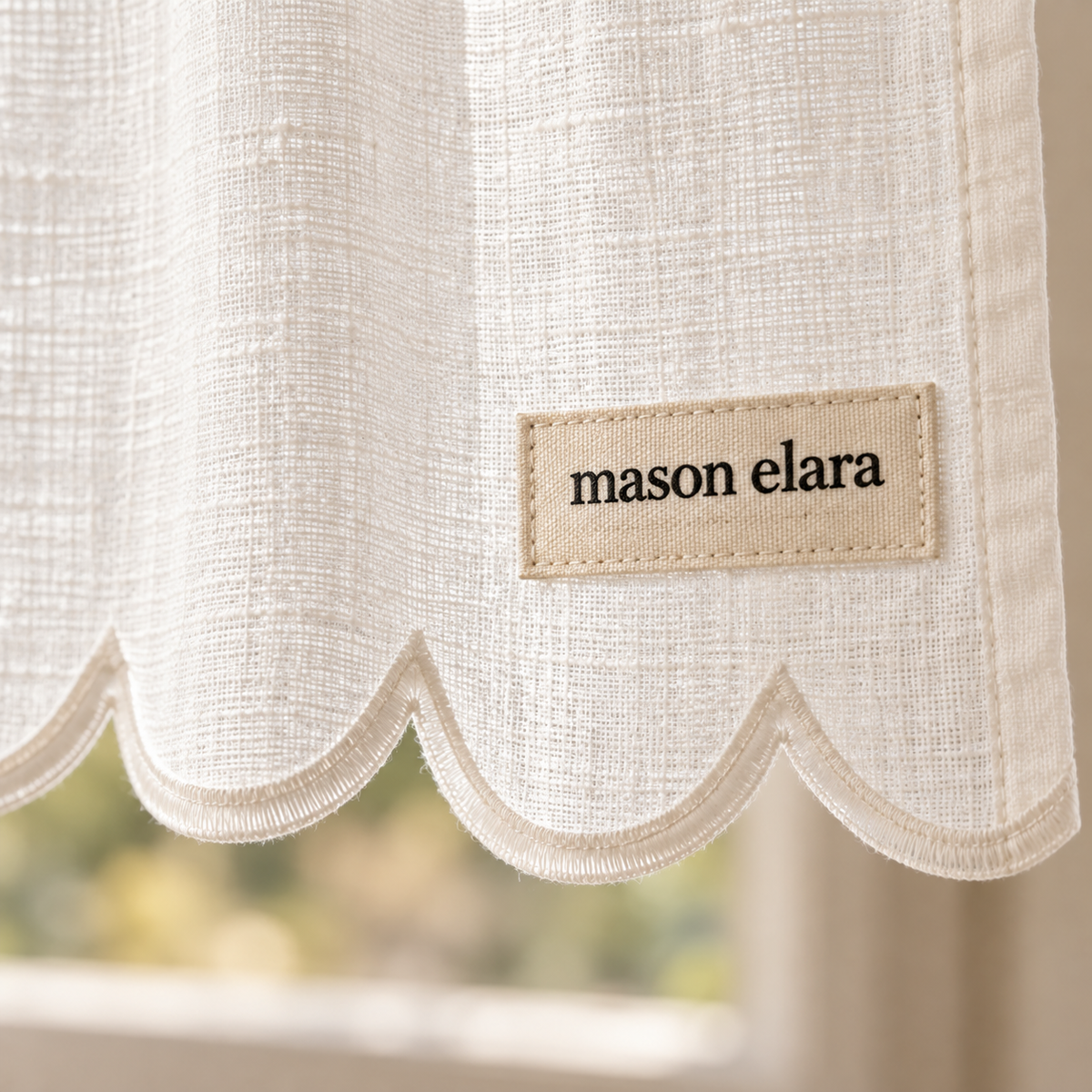 Loire Scallop Cafe Curtain