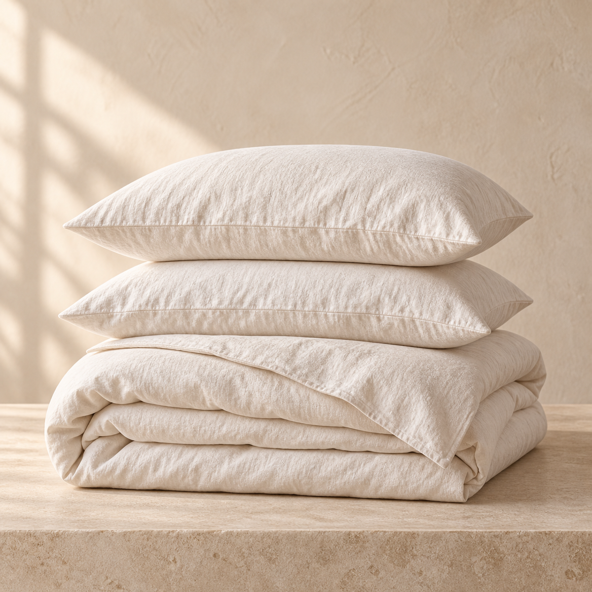 Riviera natural linen bedding set