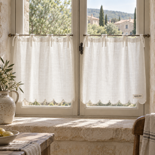 Loire Scallop Cafe Curtain