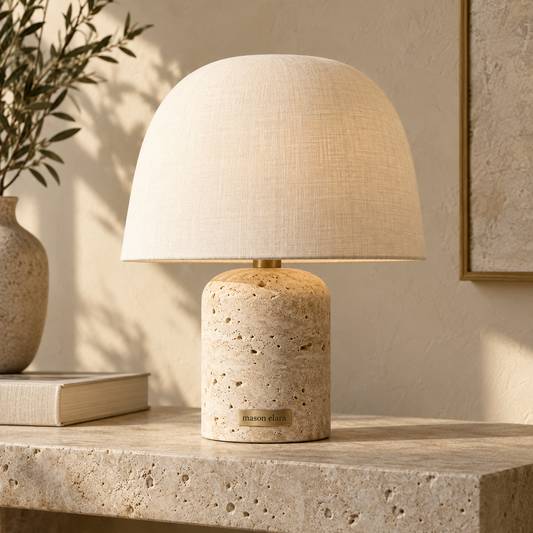 Aube Travertine Table Lamp