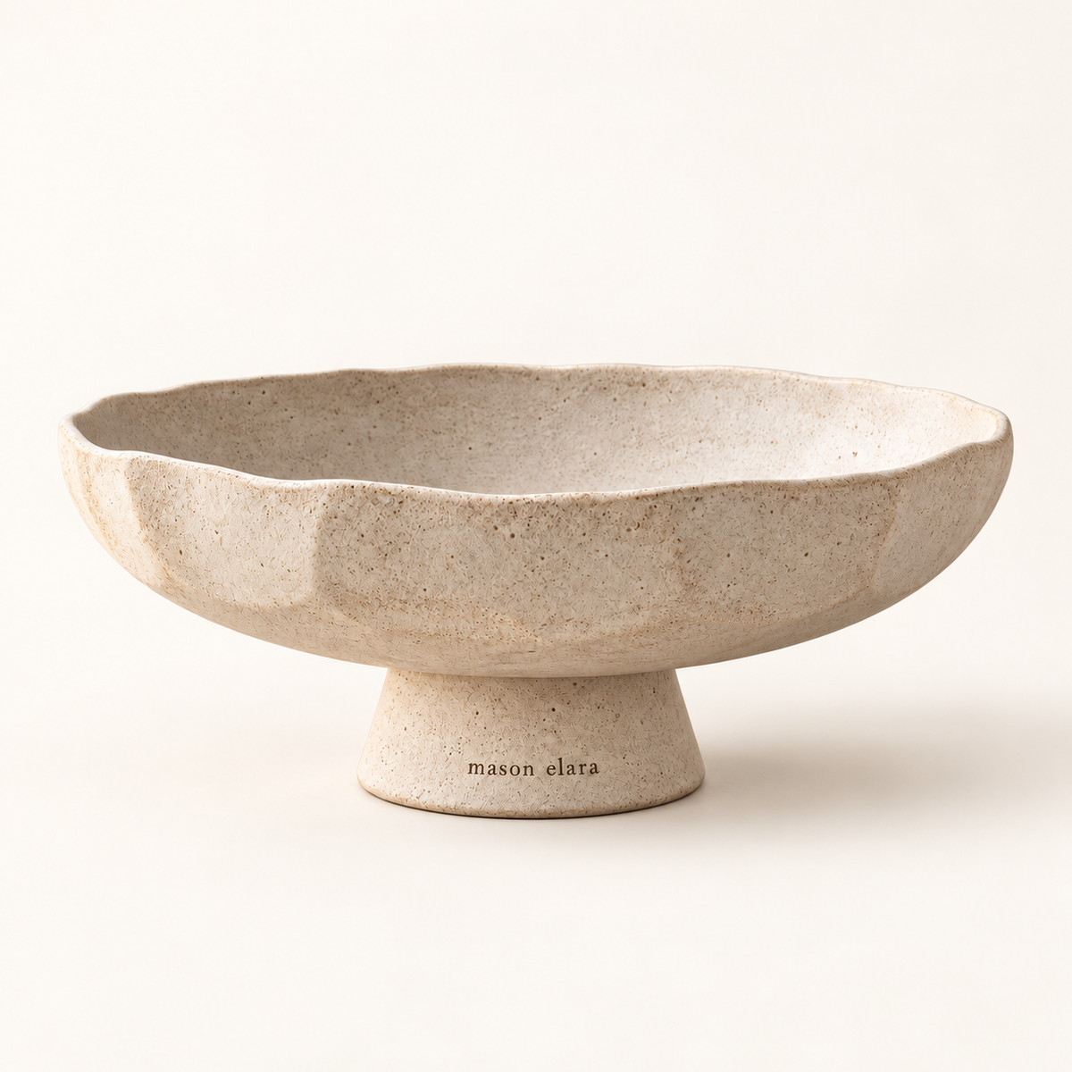 Sable Ceramic Pedestal Bowl