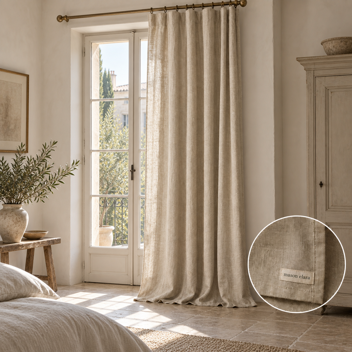 Marais Washed Linen Drape