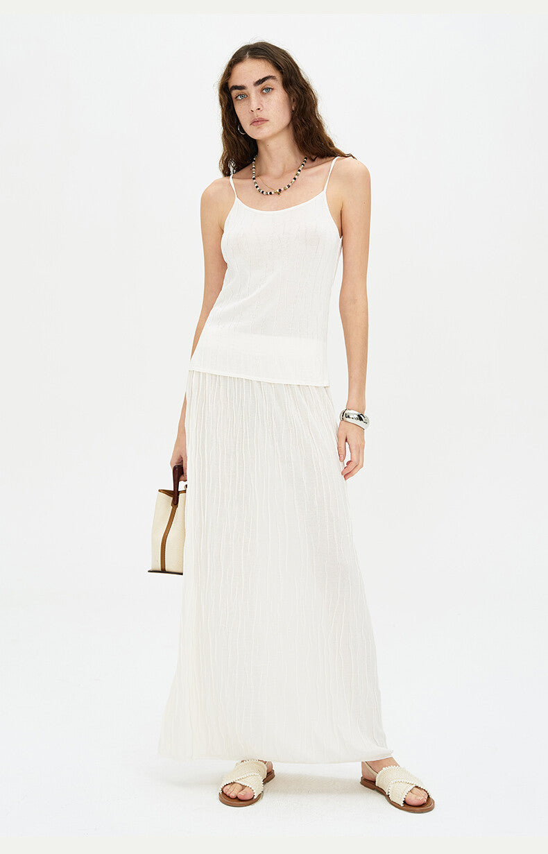 White Strappy Top & Maxi Dress Set