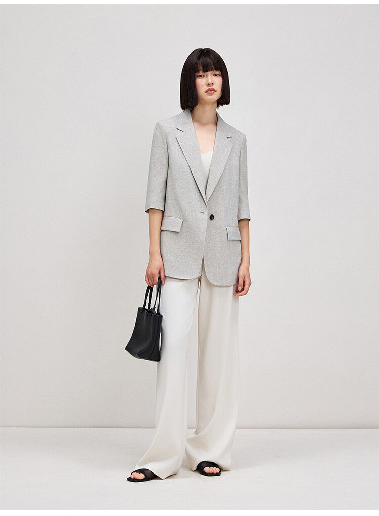 Light Grey Oversized Suit for Women