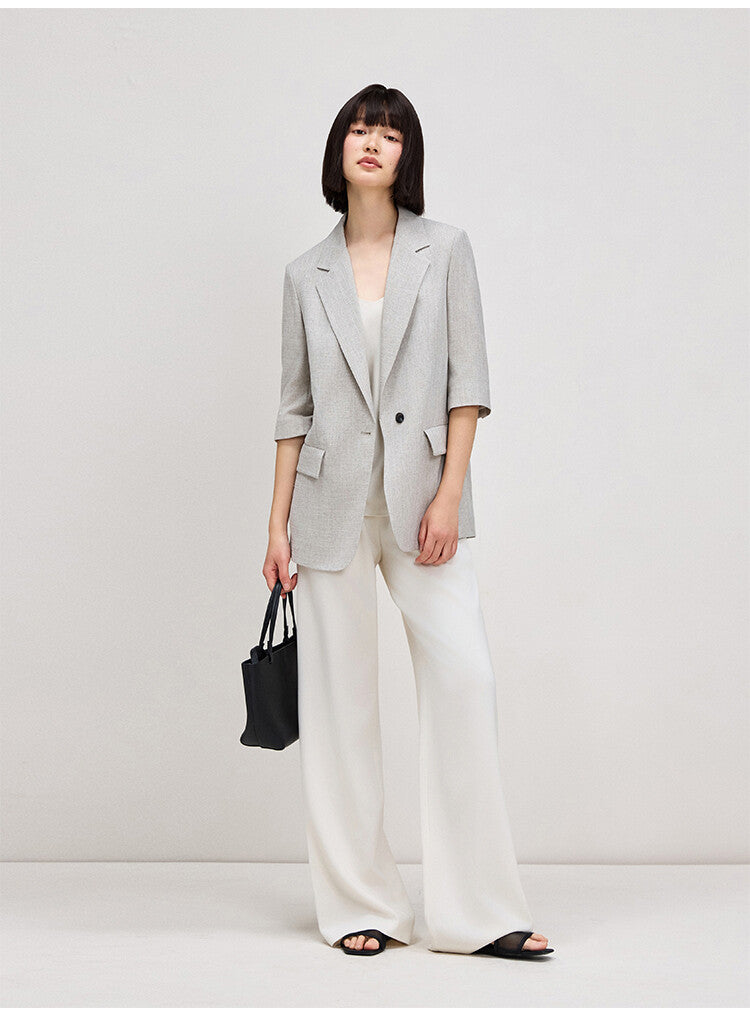 Light Grey Oversized Suit for Women