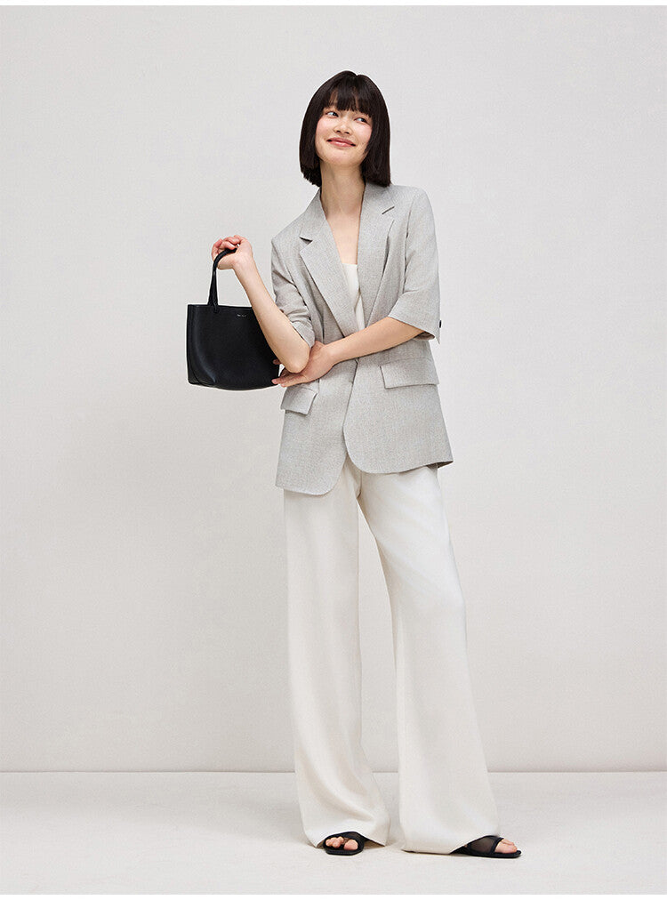 Light Grey Oversized Suit for Women