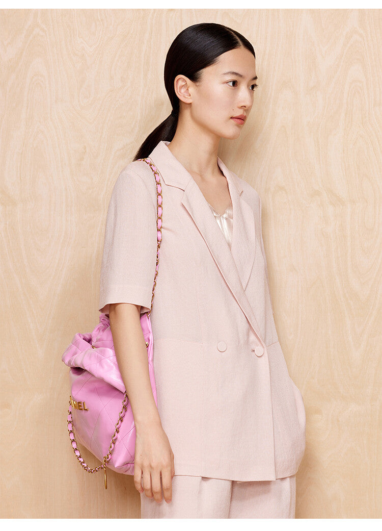 Cherry Pink Oversized Suit Set – Bold & Playful Elegance