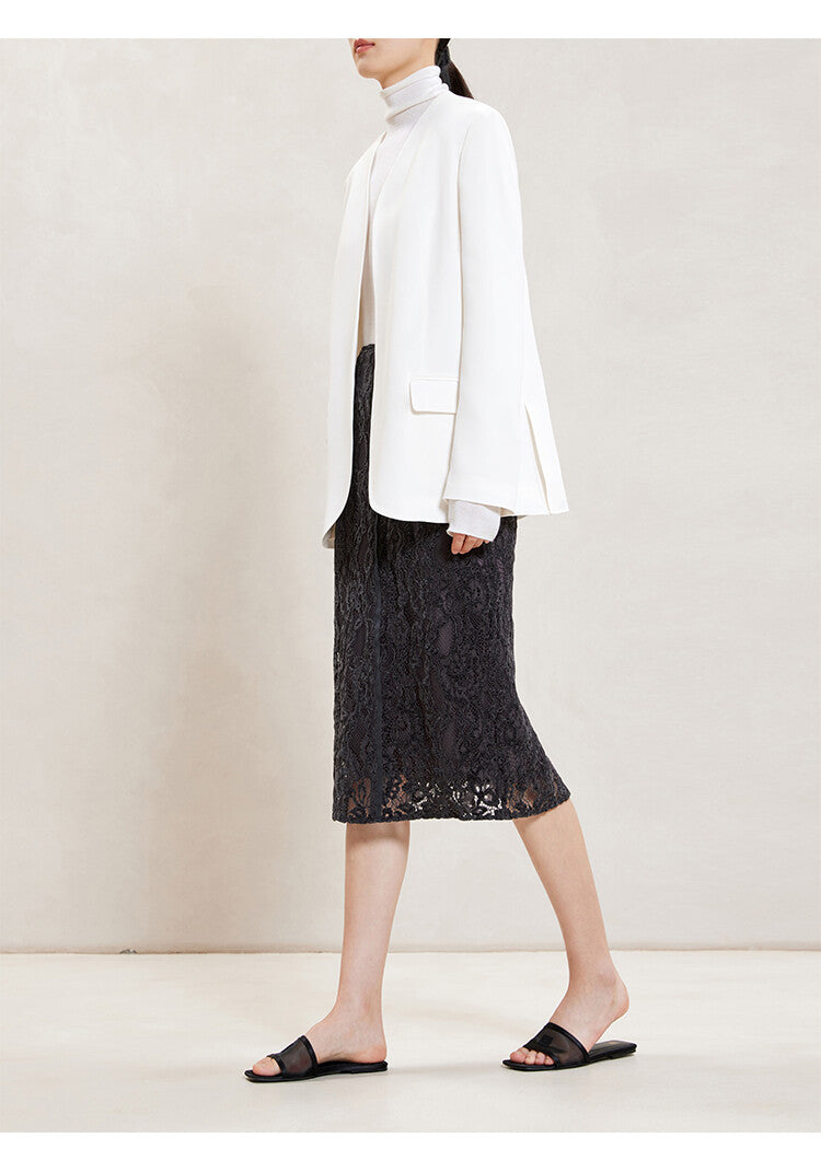 Black Midi Straight Skirt – Effortless Elegance