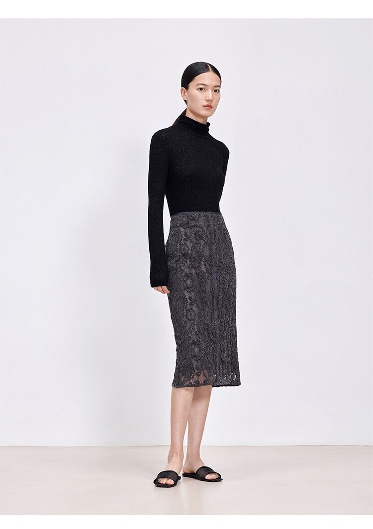Black Midi Straight Skirt – Effortless Elegance
