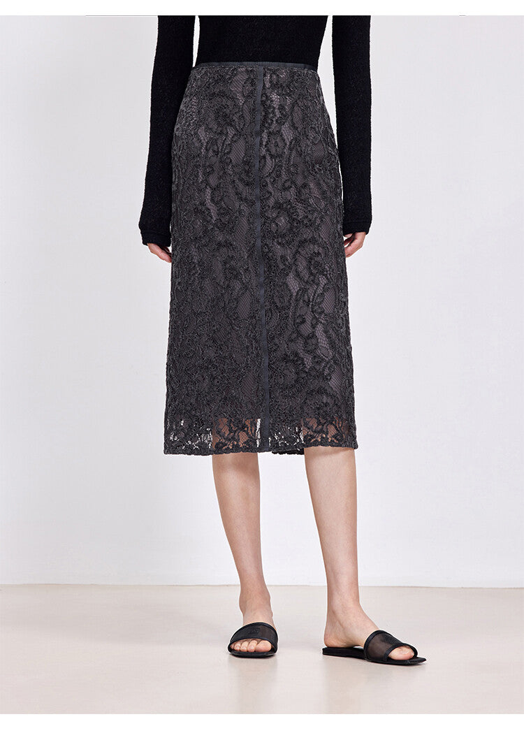 Black Midi Straight Skirt – Effortless Elegance