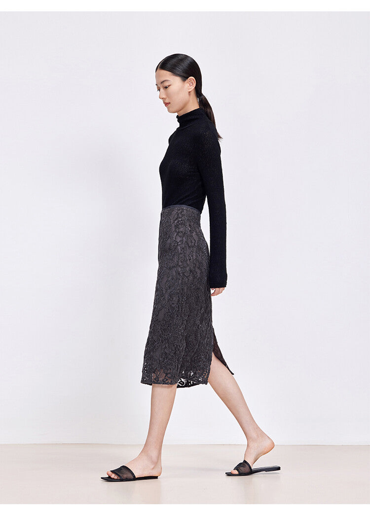 Black Midi Straight Skirt – Effortless Elegance