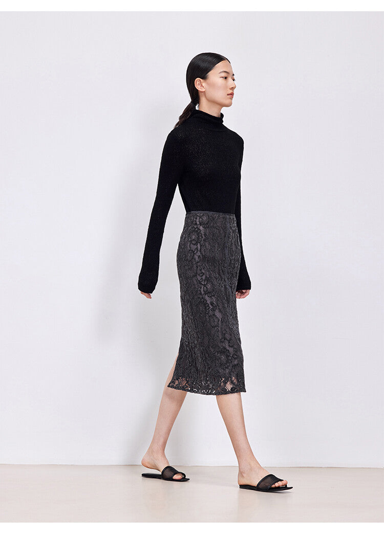 Black Midi Straight Skirt – Effortless Elegance