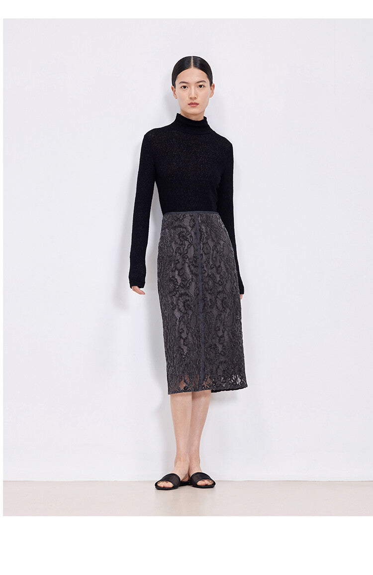 Black Midi Straight Skirt – Effortless Elegance