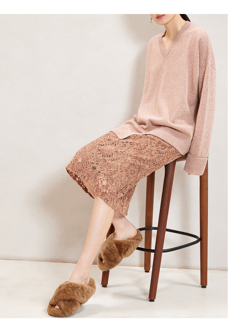 Light Brown Midi Straight Skirt – Effortless Elegance