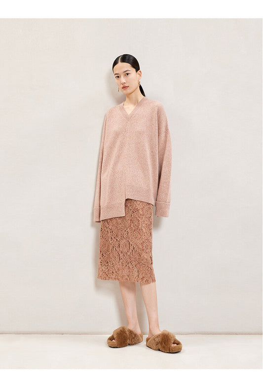 Light Brown Midi Straight Skirt – Effortless Elegance