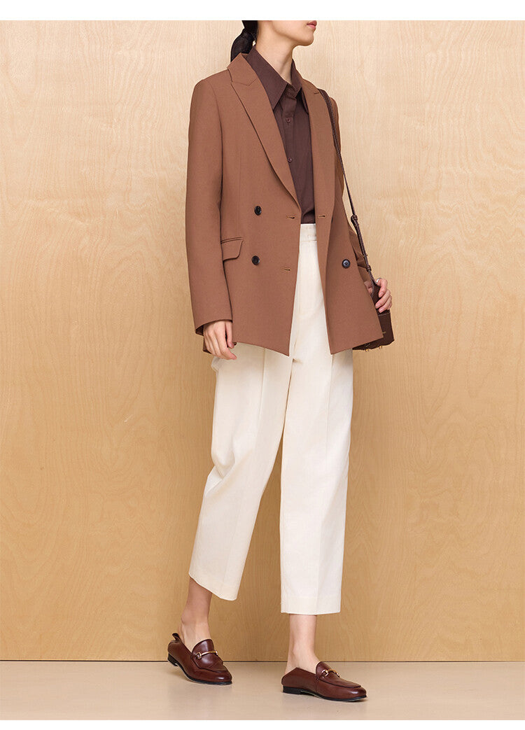 Classic White Straight Ankle-Length Pants – Effortless Elegance