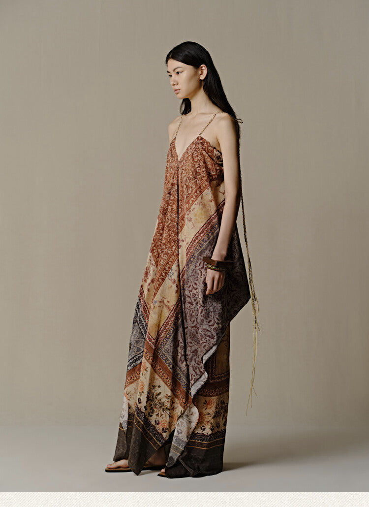 Ancient Maxi Boho Print Dress