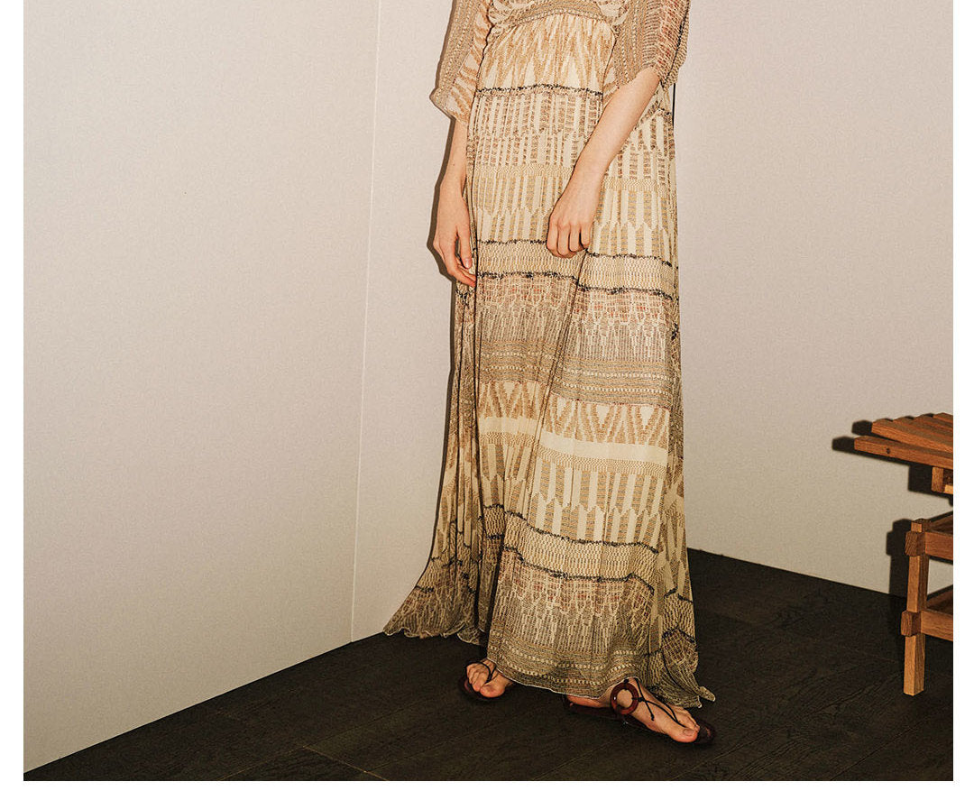 V-Neck Miranda Chiffon Maxi Dress