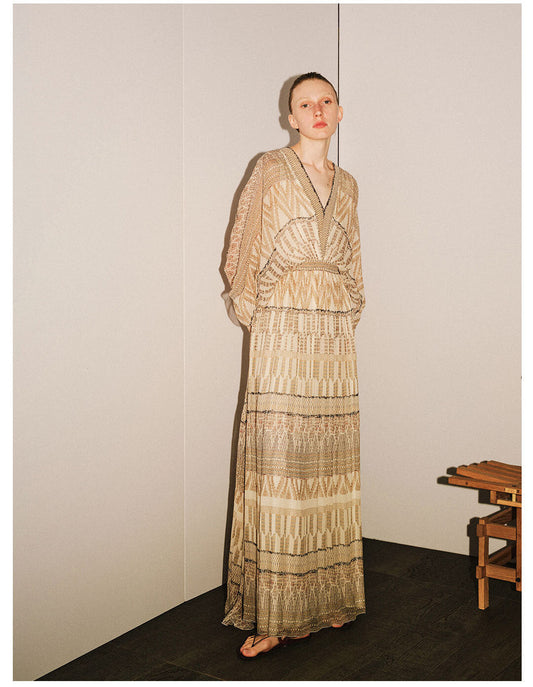 V-Neck Miranda Chiffon Maxi Dress