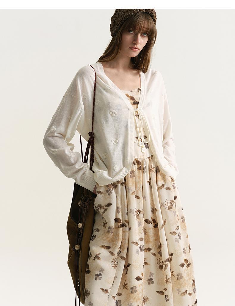New Maxi Boho Dress with leaves Print