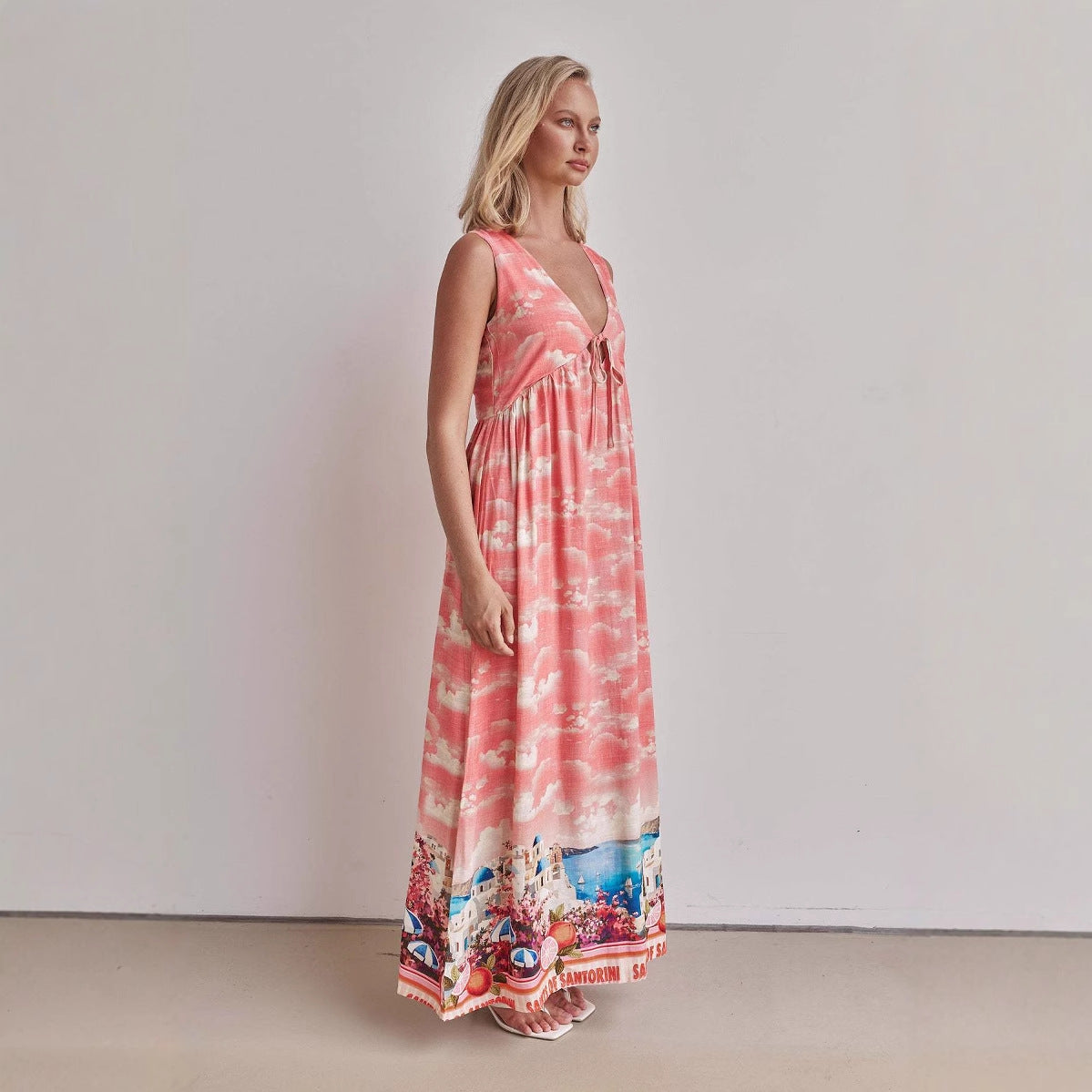 2025 NEW Summer Linen Maxi Dress Global Style 
