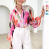 2025 Trendy Womens Print Blouse European Style Hot Seller