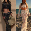 2025 NEW Lace Top  Skirt Set Chic European Style