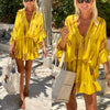 2025 NEW Summer VNeck Chiffon Dress Boho Chic 