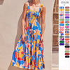 2025 NEW European Summer Sleeveless Sexy Print Maxi Dress