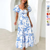 2025 NEW European Chic Floral Maxi Dress SpringSummer 