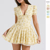 2025 NEW French Floral Mini Dress Sweet Chic  Flirty