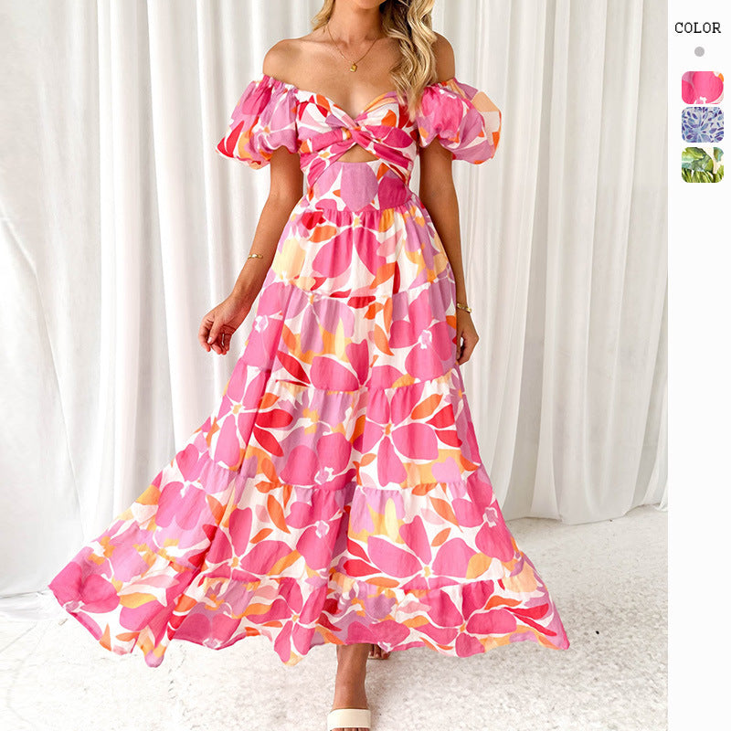2025 Summer Print Maxi Dress Vacation Ready Chic