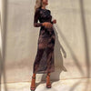 2025 NEW Sexy Fall Floral Mesh Dress Amazon Boutique