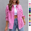 2025 European Chic Distressed Denim Jacket for Her