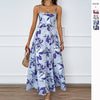 2025 Floral Print Backless Sundress Summer Sexy ALine