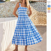 2025 Striped Maxi Dress Chic Sexy Spring  Summer